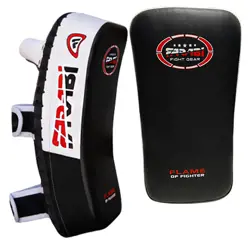 FARABI MUAY THAI PADS FLAME CURVED KICK PAD (x1 Pc)